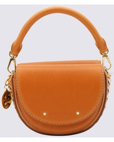 Stella McCartney Orange Leather Frayme Shoulder Bag