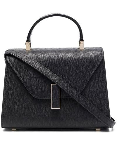 Valextra Iside Micro Leather Handbag - Black