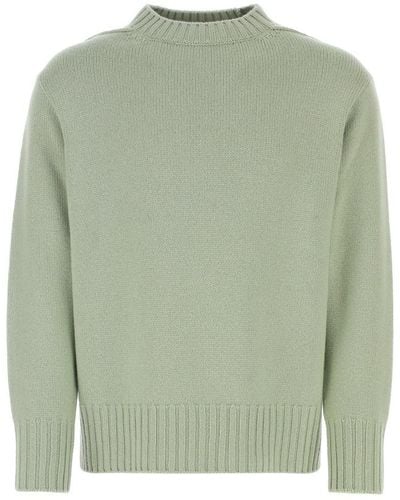 Lanvin Crewneck Long-sleeved Sweater - Green