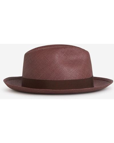 Borsalino Straw Panama Hat - Brown