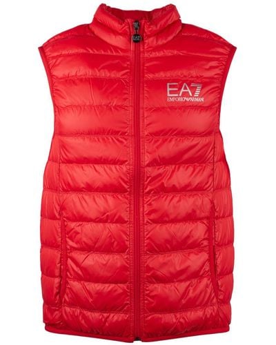 EA7 Core Identity Packable Vest - Red