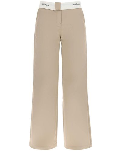 Palm Angels Reversed Waistband Chino Trousers - Natural