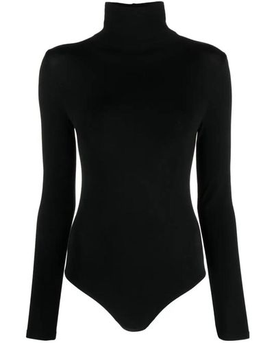 Wolford High-Neck Long-Sleeve Jumpsuit - Black