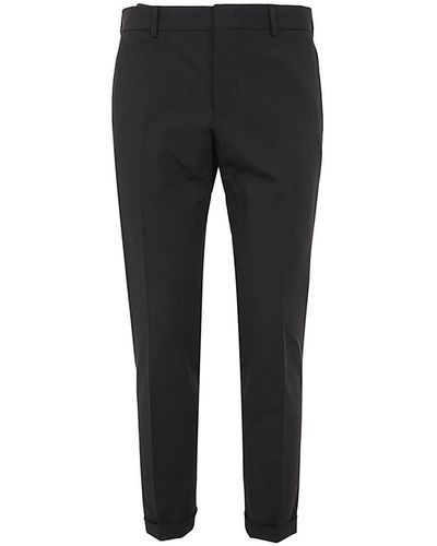PT01 Flat Front Pants With Ergonomic Pockets Clothing - Black