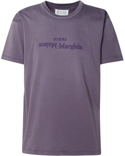 Maison Margiela Cotton T-Shirt - Purple