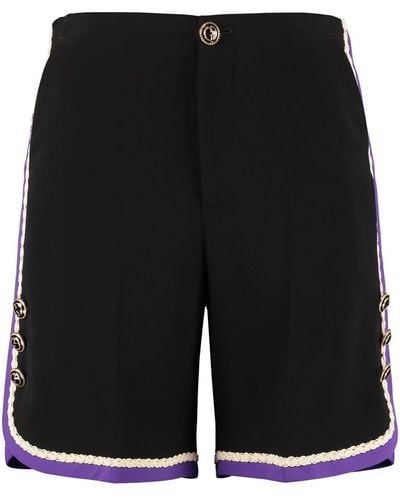 Gucci Contrasting Side Stripe Shorts - Black