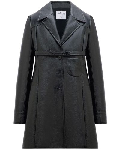 Courreges Heritage Tailored Coat With Belt - Black