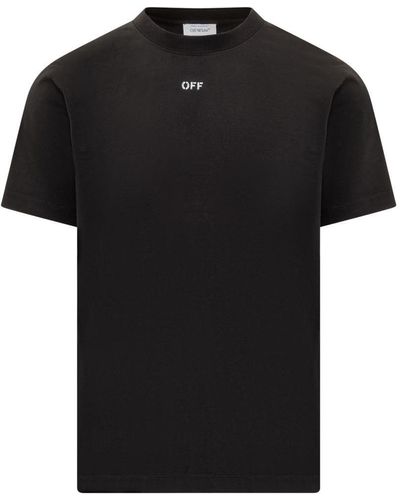 Off-White c/o Virgil Abloh T-shirt With Logo - Black