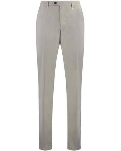 Canali Slim Fit Chino Trousers - Grey