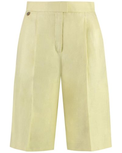 Agnona Linen Bermuda-shorts - Yellow
