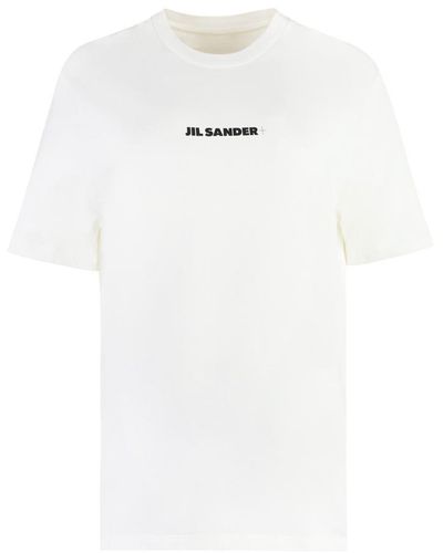 Jil Sander Logo Cotton T-shirt - White
