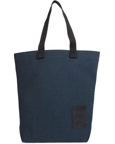 Il Bisonte Canvas Shopping Bag - Blue