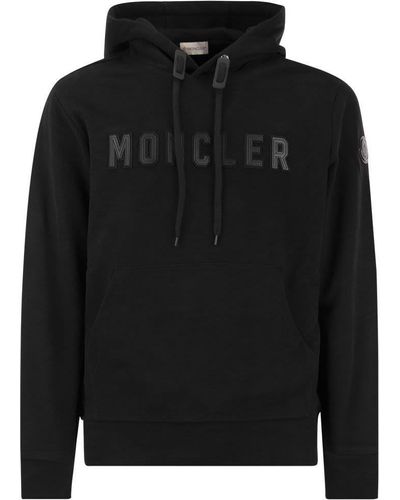 Moncler Logo-printed Hoodie - Black