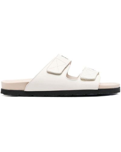 Palm Angels Logo Sandals - White