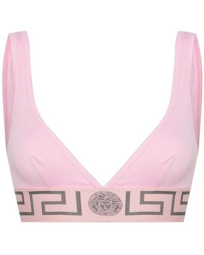 Versace Greca Border Bra - Pink