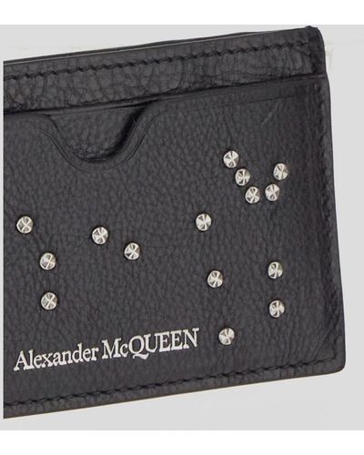 Alexander McQueen Tudded Card Holder - Black