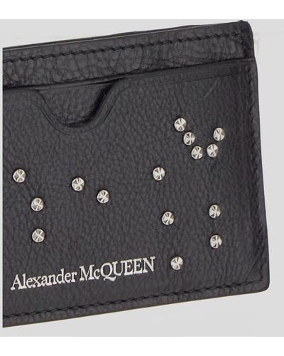 Alexander McQueen Black Leather Cardholder