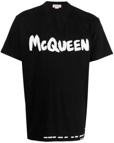 Alexander McQueen T-Shirt Logo - Black