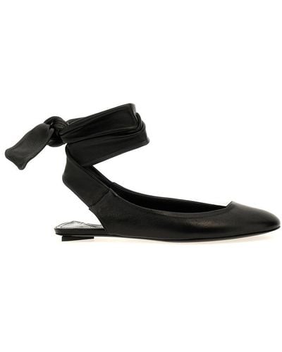 The Attico Cloe Flat Shoes - Black