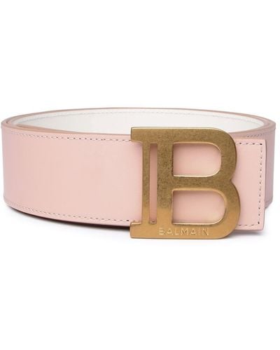 Balmain Pink Leather Belt