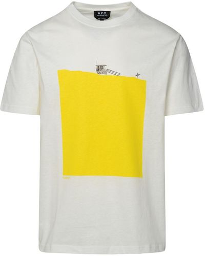 A.P.C. Cotton T-Shirt - Yellow