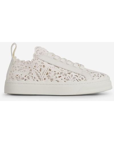 Chloé Lace Sneakers - White