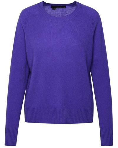 360cashmere 'taylor' Purple Cashmere Sweater - Blue