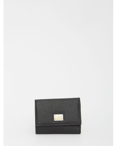 Dolce & Gabbana Black Leather Wallet - White