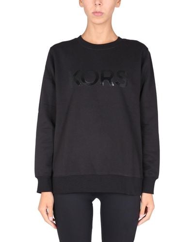 MICHAEL Michael Kors Sweatshirt With Laminated Logo - Black