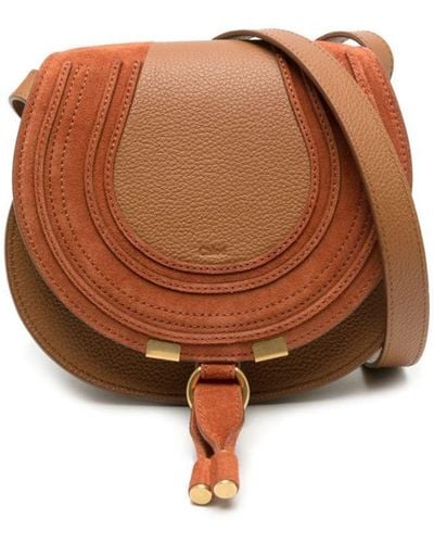 Chloé Marcie Small Leather Crossbody Bag - Brown