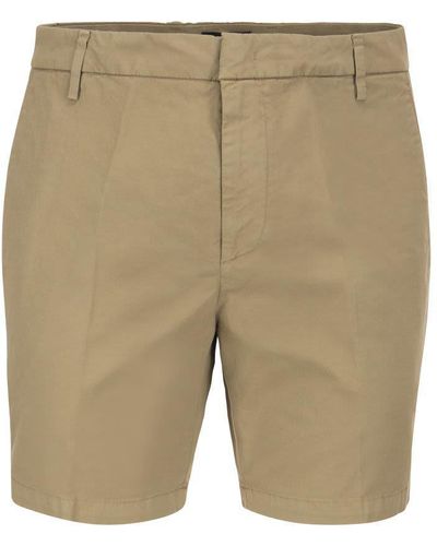 Dondup Manheim - Cotton Blend Shorts - Natural