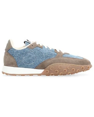 Marine Serre Ms-Rise Low-Top Trainers - Blue
