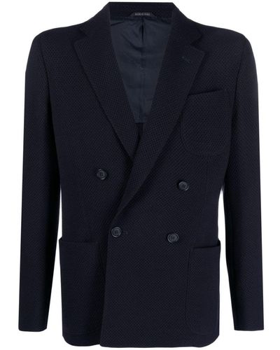 Giorgio Armani Upton Double-breasted Blazer - Blue