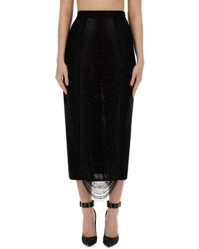 Alexander McQueen Long Skirt - Black