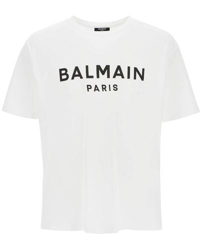 Balmain Logo-print Cotton-jersey T-shirt - White