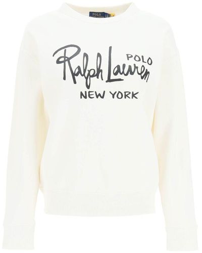 Polo Ralph Lauren New York Print Sweatshirt - White