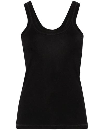 Lemaire Fine-Ribbed Tank Top - Black
