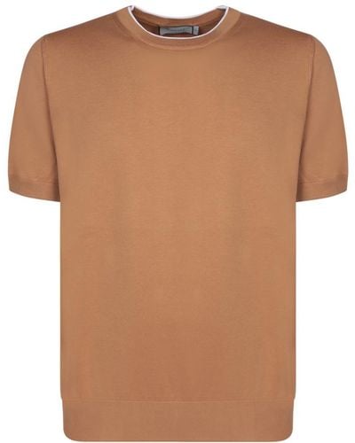 Canali T-Shirts - Brown