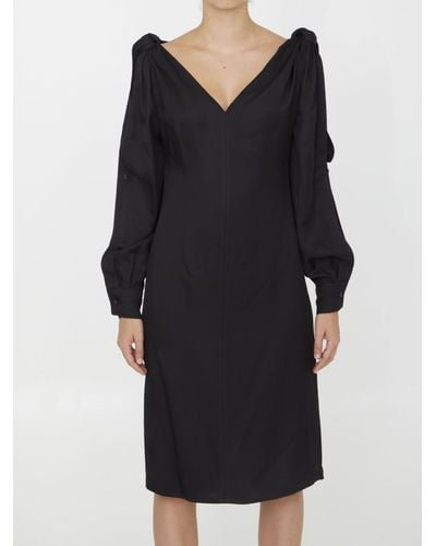 Bottega Veneta Viscose Midi Dress - Black