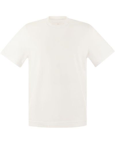 Fedeli Short-sleeved Cotton T-shirt - White