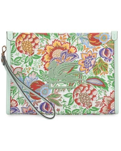Etro Jacquard Fabric Clutch - Multicolour