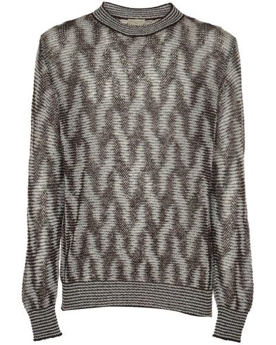 Dries Van Noten Sweaters Blue - Gray