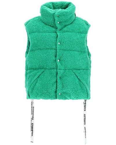 Khrisjoy Padded Fleece Vest - Green