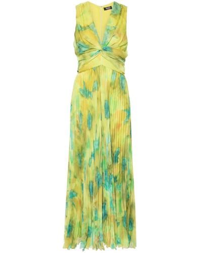 Liu Jo Long Jumpsuit With Tie-Dye Pattern And Ruches - Green