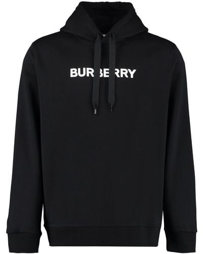 Burberry Logo Hoodie - Black