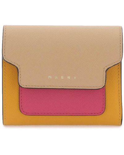Marni Bi-fold Wallet With Flap - Pink