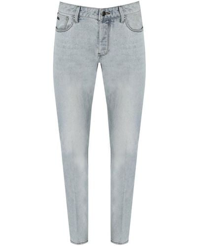 Emporio Armani J75 Slim Fit Light Jeans - Blue