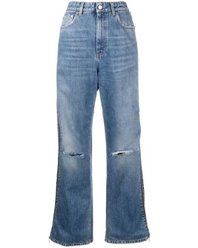 Stella McCartney Zip-detail Straight-leg Jeans - Blue
