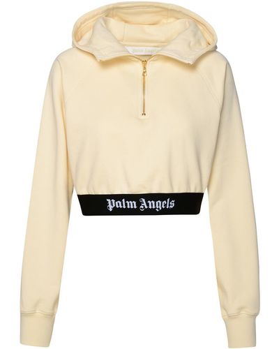 Palm Angels Ivory Cotton Sweatshirt - Natural
