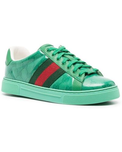 Gucci Ace GG Crystal Canvas Sneaker - Green